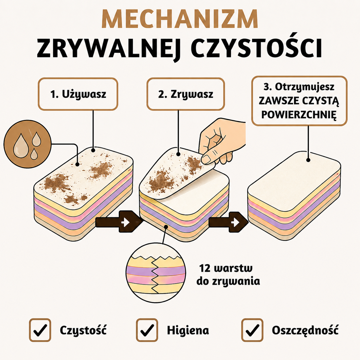 Mechanizm zrywania warstw